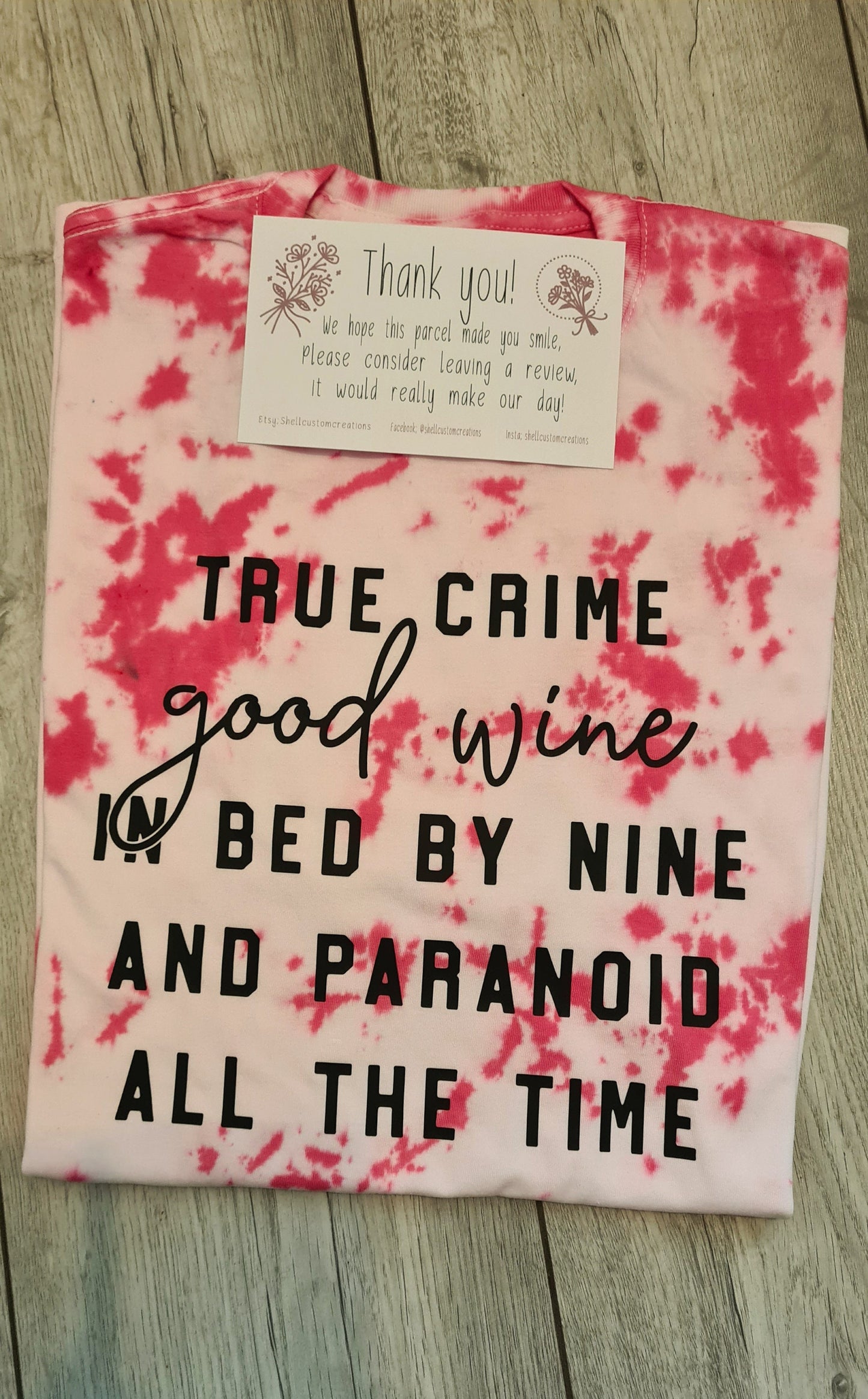 True crime murder tshirt. Novelty tie dye tshirt inspired by crime documentaries. Oversized crime doc tie dye tshirt. Gift for him and her.