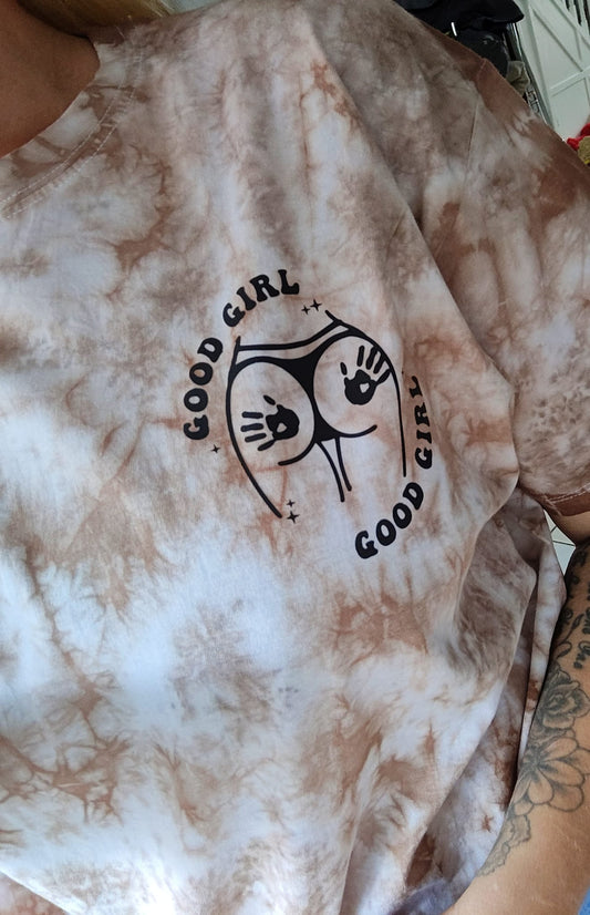 Good girl, Spank me tie dye tshirt