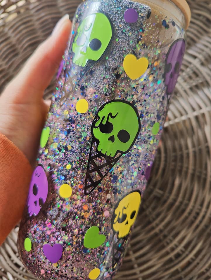 Skull ice cream 16oz Tumbler