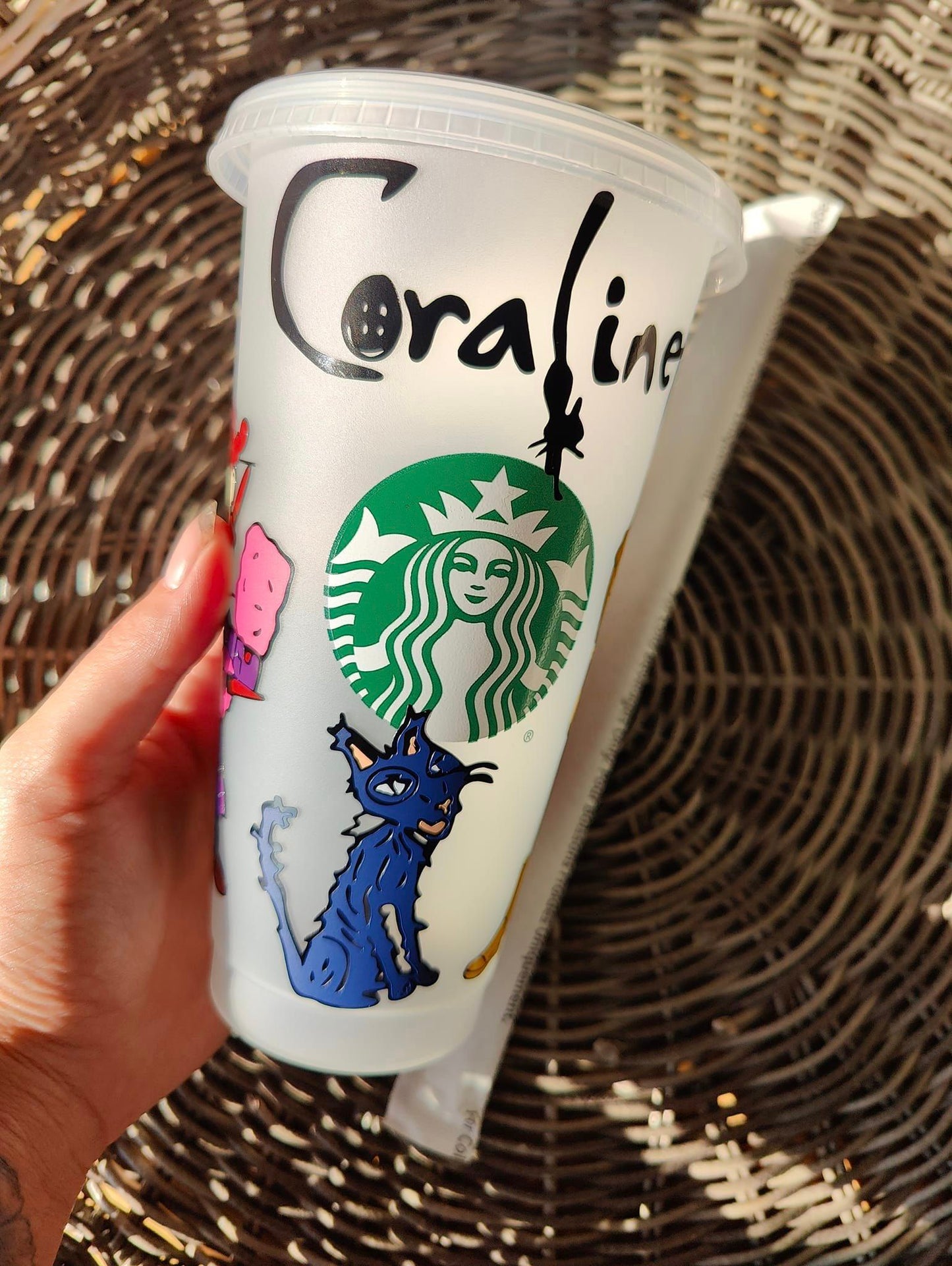 Starbies Coraline 24oz cold cup