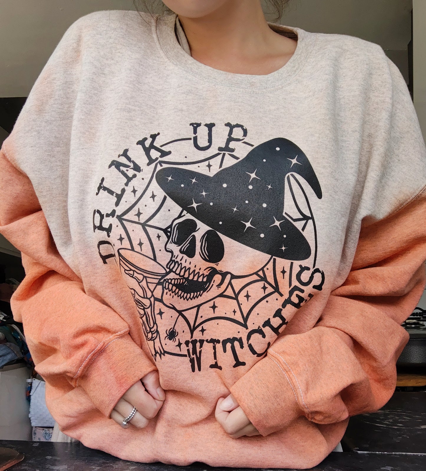 Ombré Drink up witches jumper