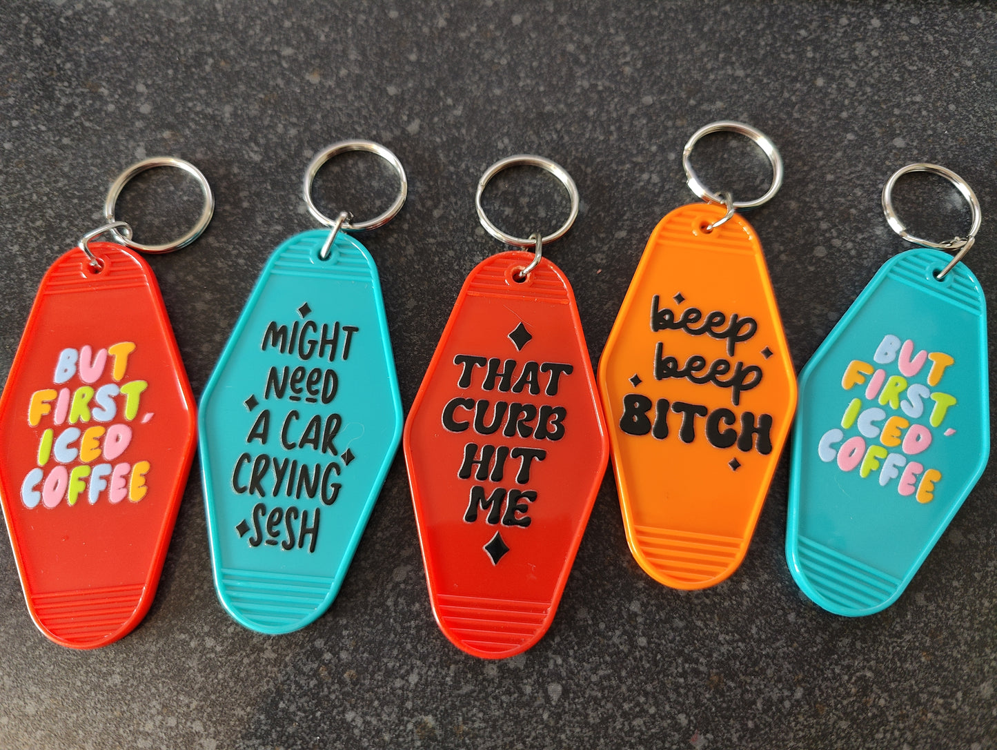 Motel keychains slogans