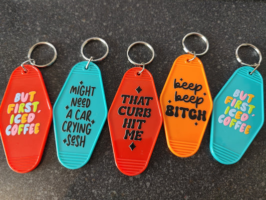 Motel keychains slogans