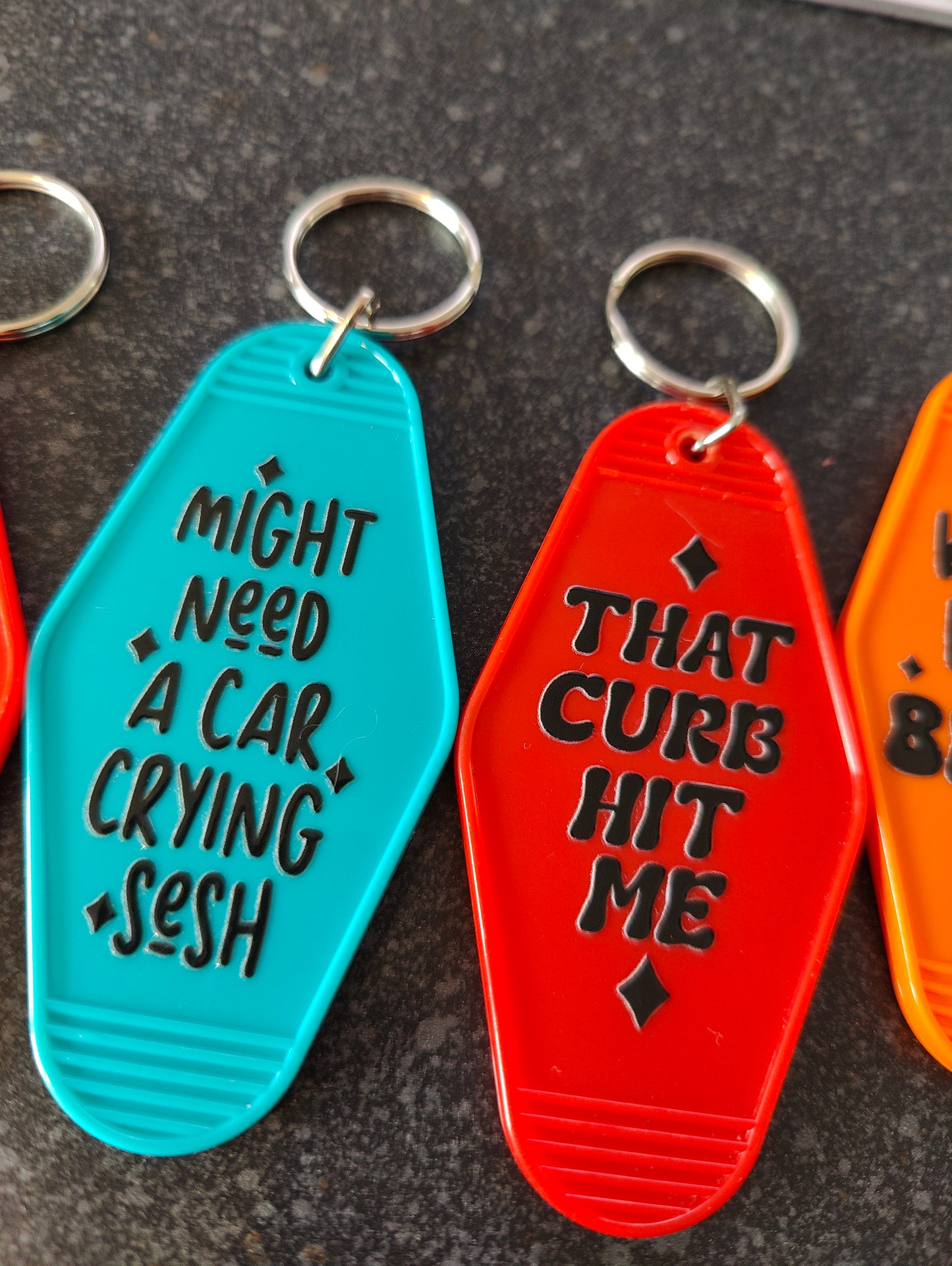 Motel keychains slogans