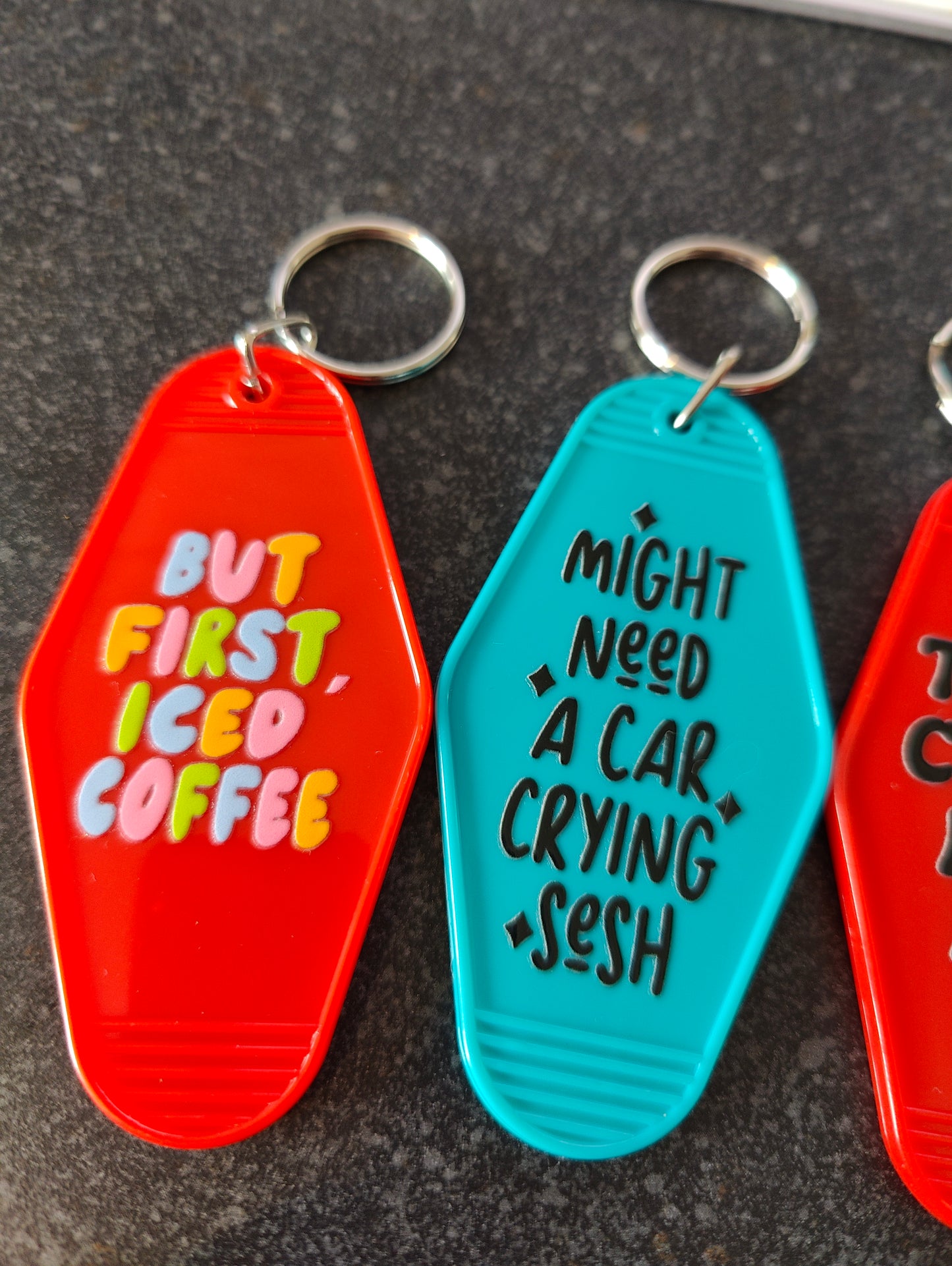 Motel keychains slogans