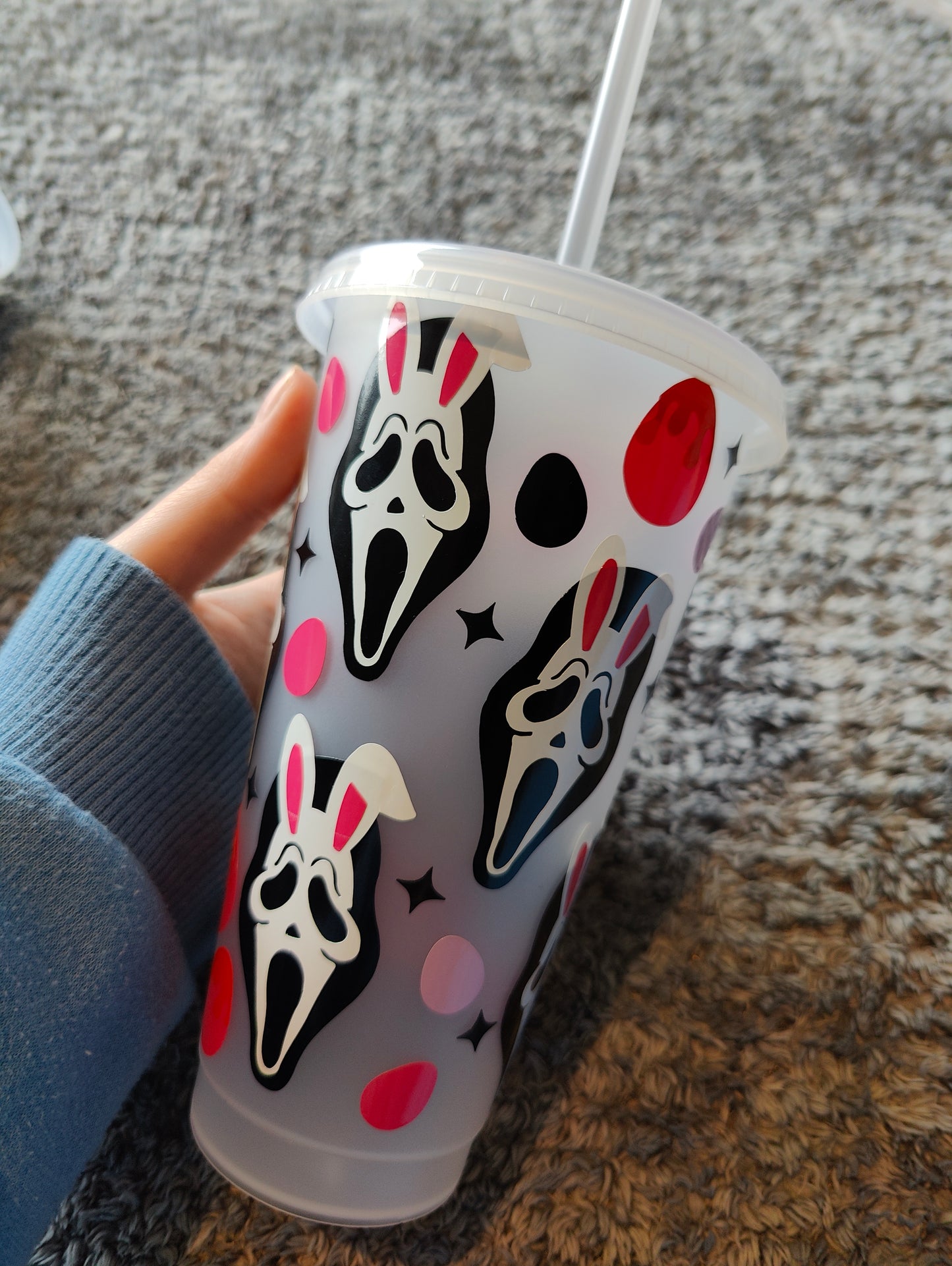 Scream Easter bunny cold cup