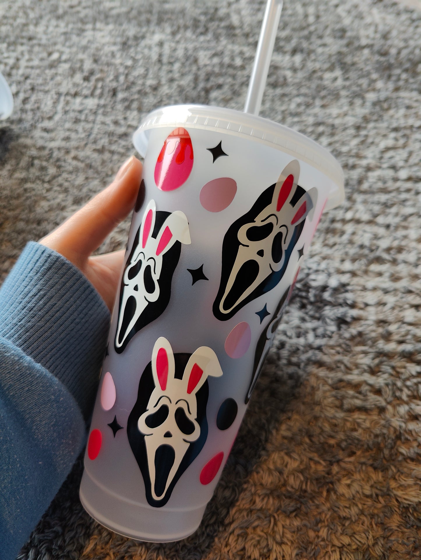 Scream Easter bunny cold cup