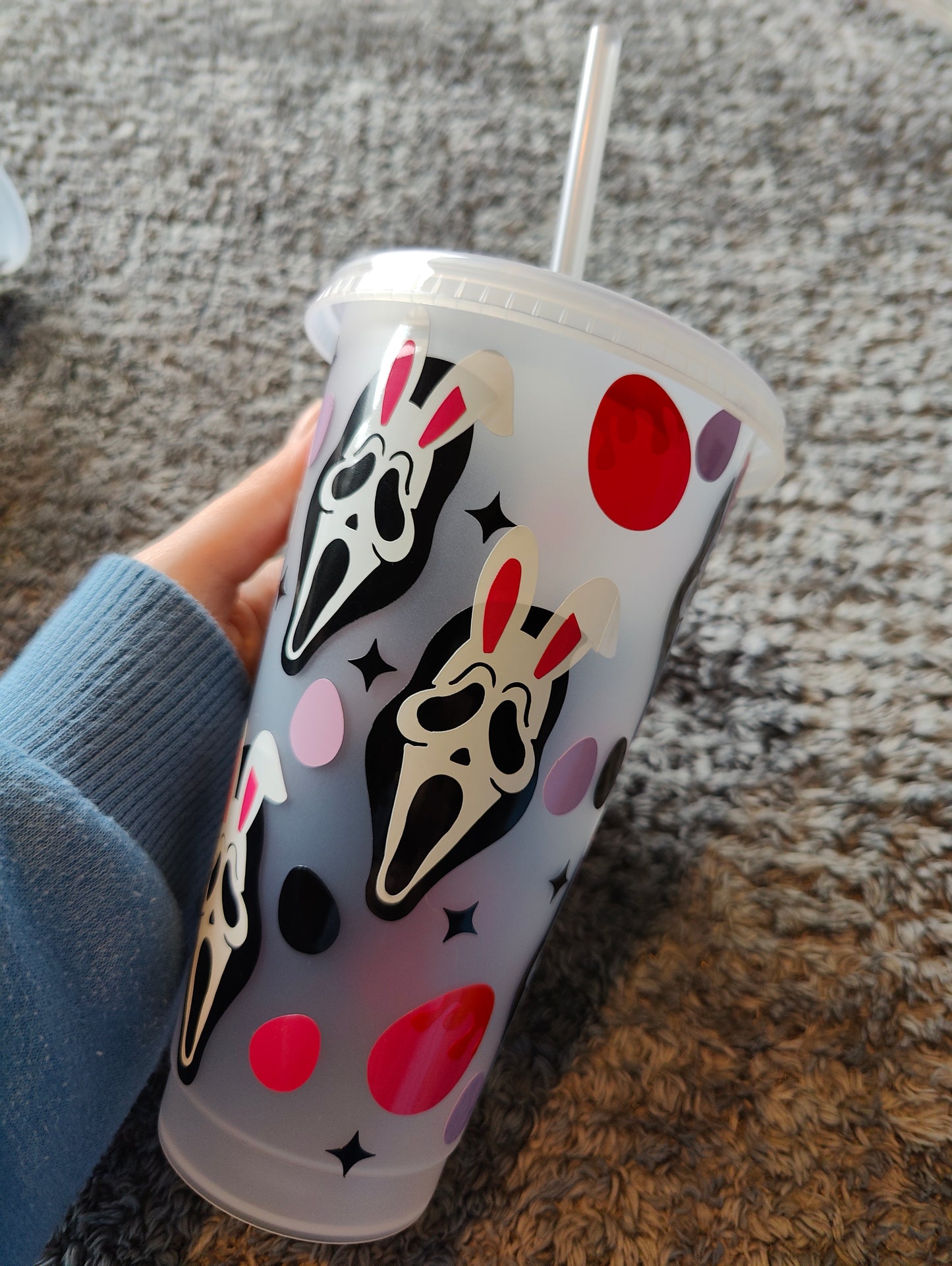 Scream Easter bunny cold cup