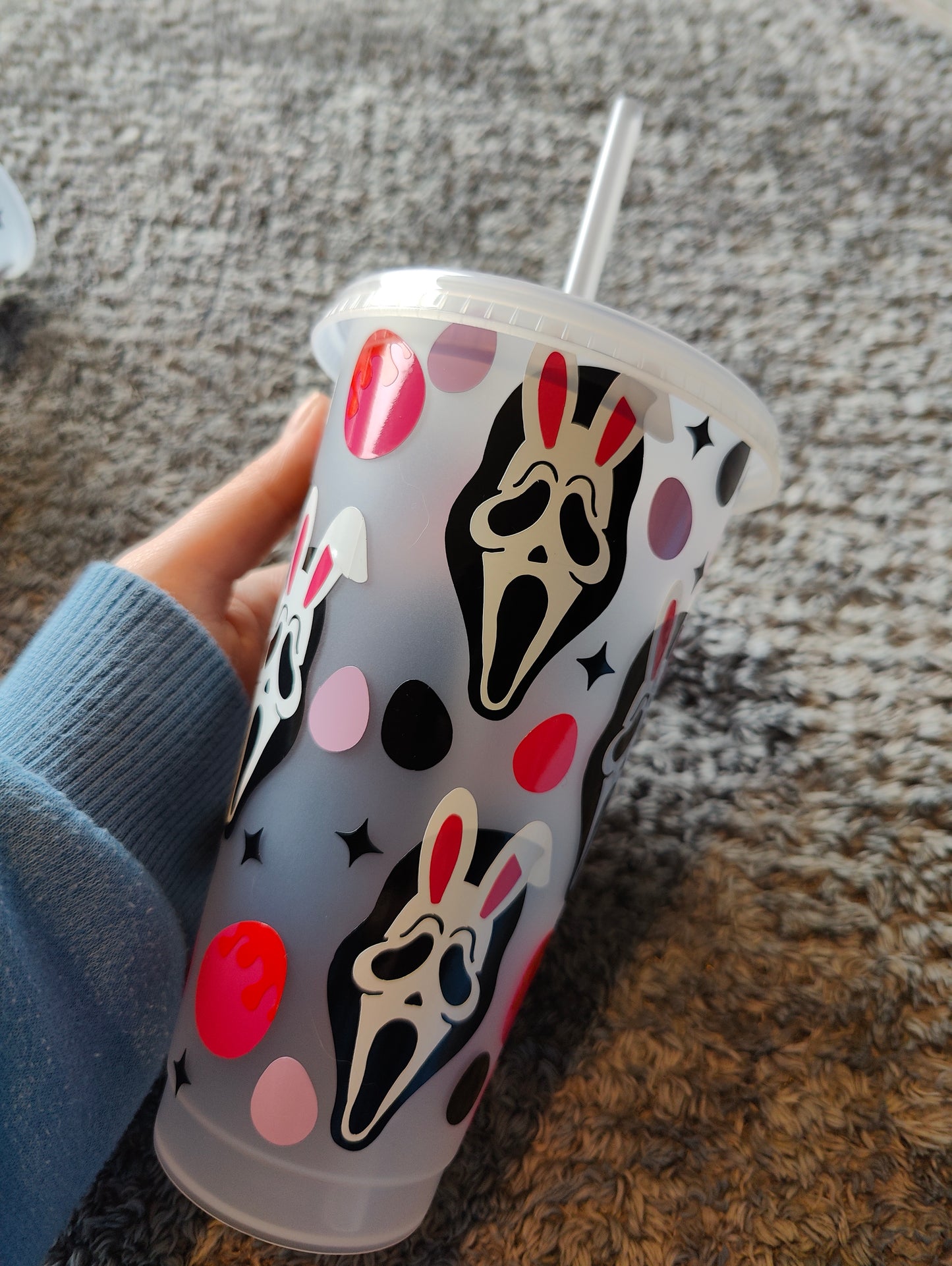 Scream Easter bunny cold cup